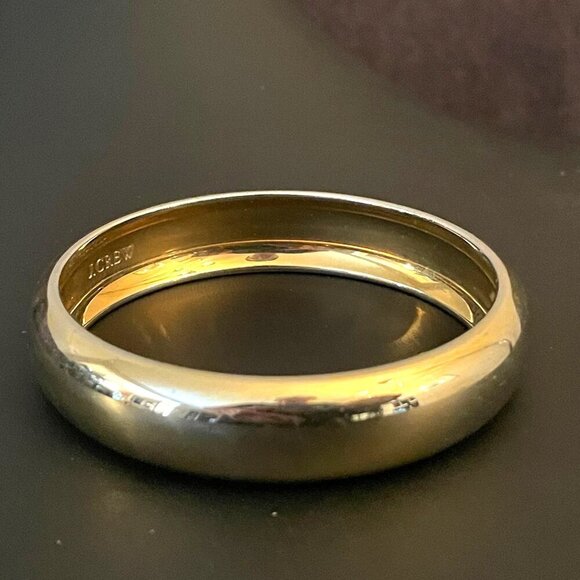 J. Crew Round Bangle Bracelet Gold Tone Granny-core Grandma-core Shiny - Picture 1 of 3